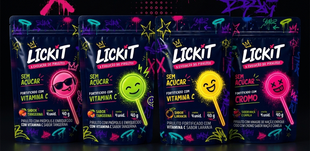 Os 4 sabores Lickit